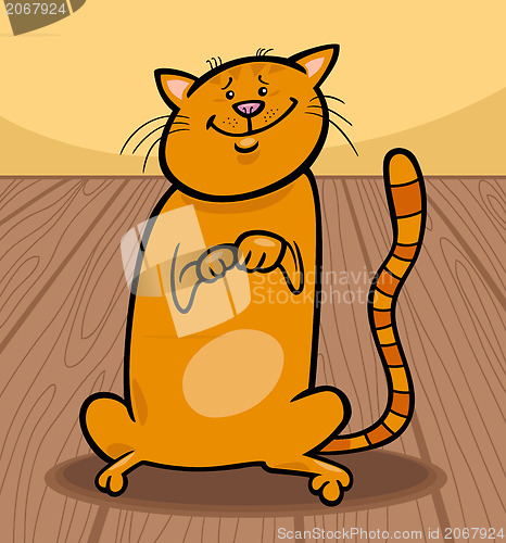 Image of cute cat cartoon illustration