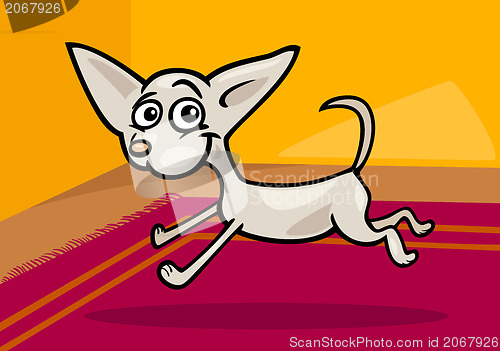 Image of running chihuahua cartoon illustration