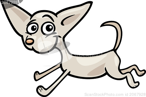 Image of running chihuahua cartoon illustration