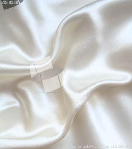 Image of Smooth elegant white silk as background