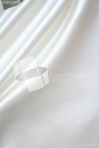 Image of Smooth elegant white silk as background 