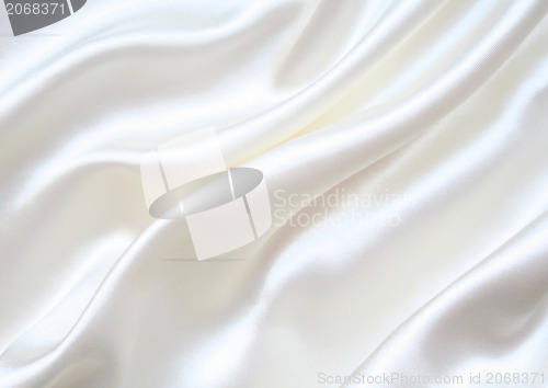 Image of Smooth elegant white silk as background