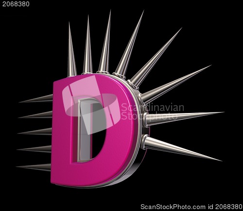 Image of prickles letter d