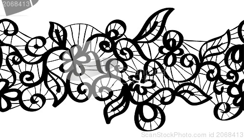Image of Seamless black lace