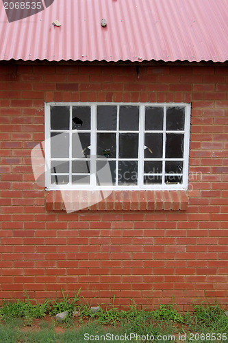 Image of Vandalised Abandoned Red Brick Building