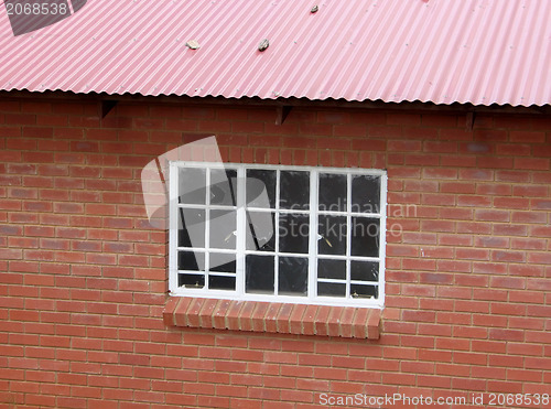 Image of Vandalised Abandoned Red Brick Building