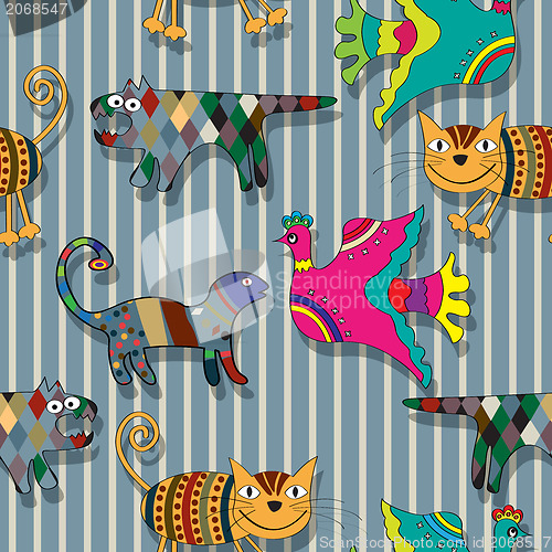 Image of Seamless childlike drawing pattern