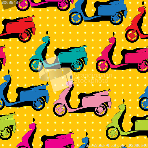 Image of Comic style scooter pattern