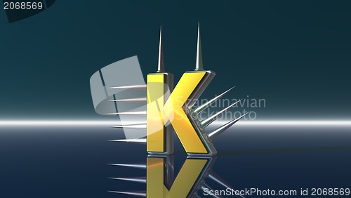 Image of prickles letter k