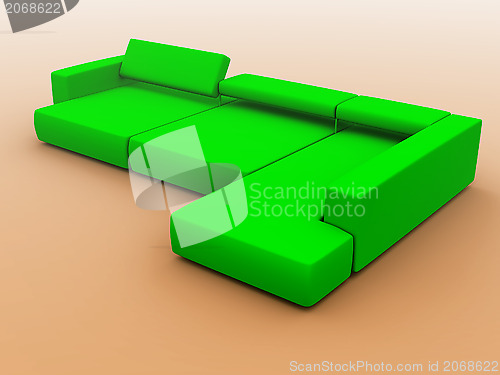 Image of sofa in green tones