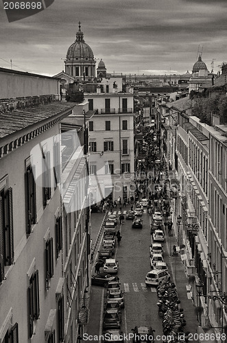 Image of Rome - Street view from Pincio promenade near Piazza di Spagna