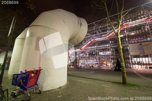 Image of PARIS - NOV 30: Centre Georges Pompidou (1977) view at night, No