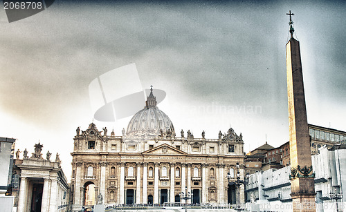 Image of View from the Saint Peter's Square on the Papal Basilica of Sain