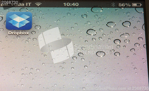 Image of PISA, ITALY - NOV 18: Dropbox icon on a phone screen, November 1