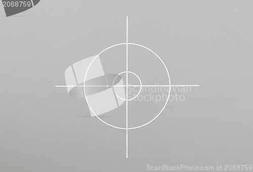 Image of Gray card with focus point for studio photography