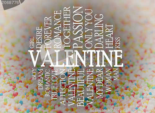 Image of Valentine word cloud concept