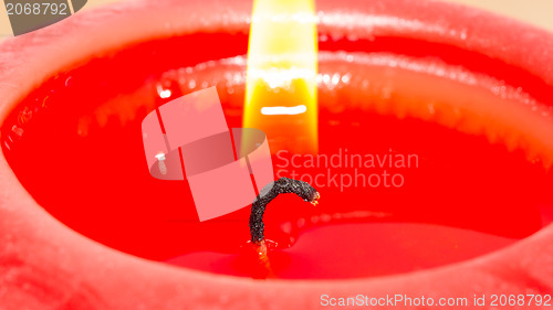 Image of Close-up of a red candle