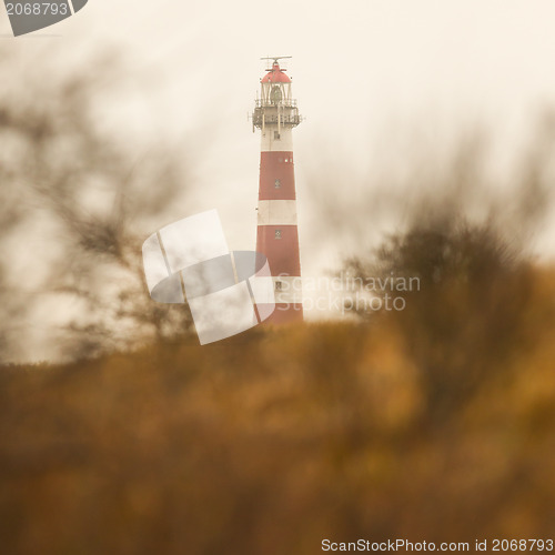 Image of Red and white lighthouse