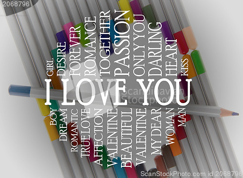 Image of Love word cloud concept