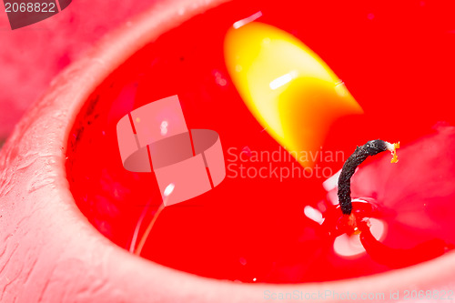Image of Close-up of a red candle