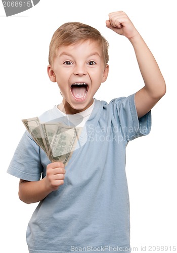 Image of Boy with dollars