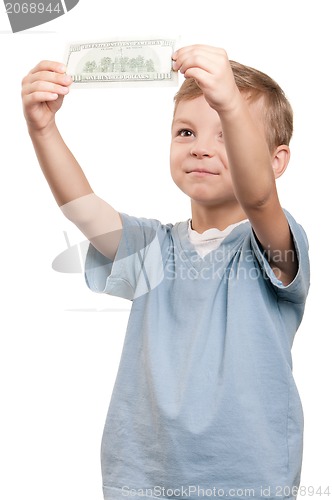 Image of Boy with dollars