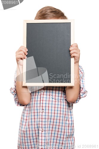 Image of Boy with blackboard