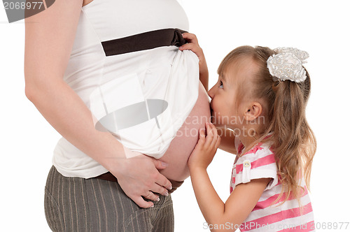 Image of Pregnant woman with her daughter