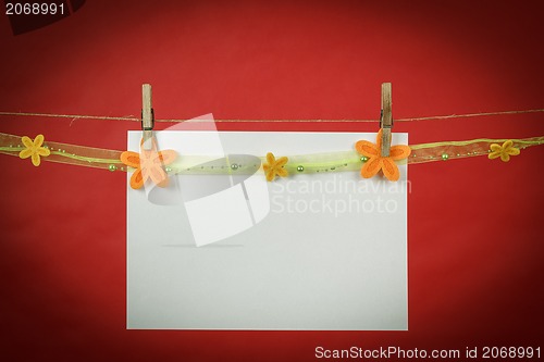 Image of Memory note paper with flowers