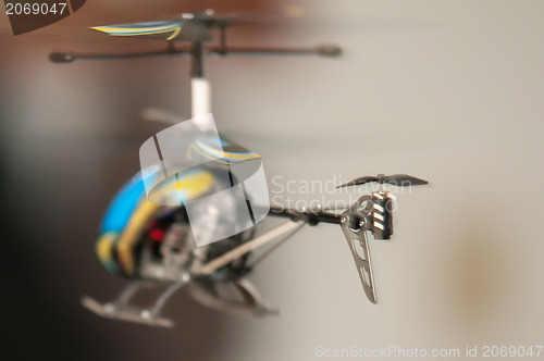 Image of Flying RC helicopter
