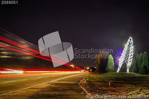 Image of charlotte airport entrance sculpture