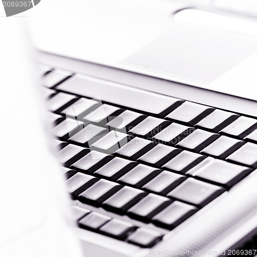 Image of Modern and stylish laptop. 