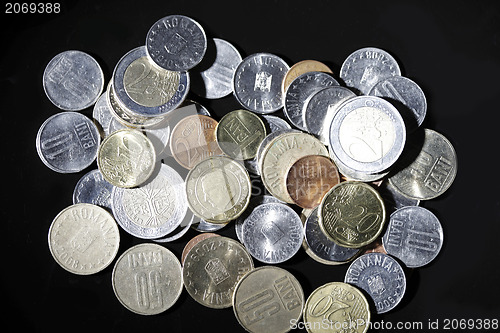 Image of Coins on black