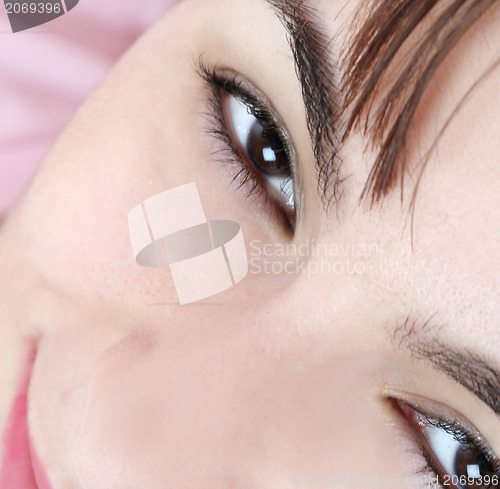 Image of Beautiful young woman face. 