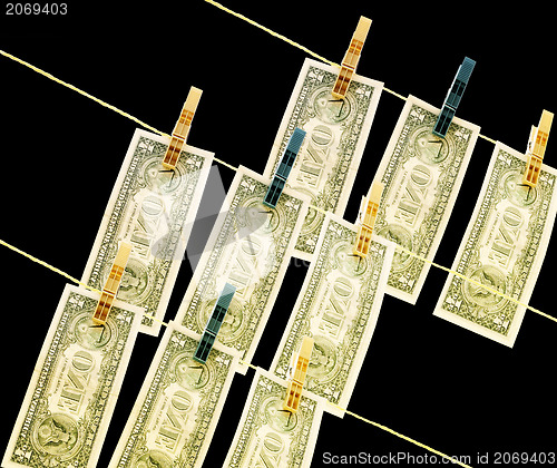 Image of Dollars on the wire