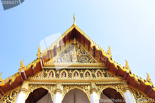 Image of temple roof Thai traditional style 