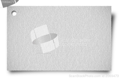 Image of cloth tag isolated on white 