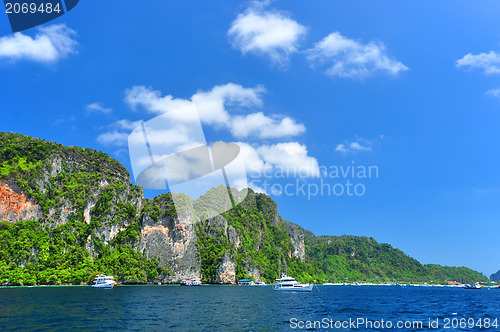 Image of Snorkeling Point at PhiPhi Island Phuket Andaman Thailand 