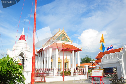 Image of An old Buddhist temple against the sky 