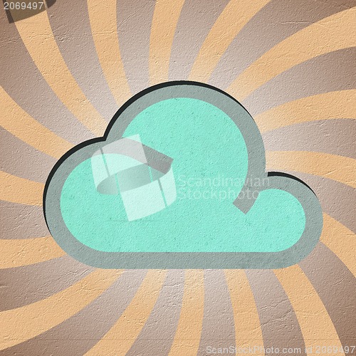 Image of Weather grunge recycled paper craft stick on background