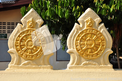 Image of Elements of the decorations of the Grand Palace and Temple of Emerald Buddha in Bangkok, Thailand 