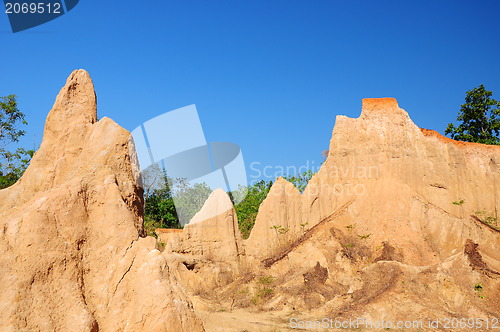 Image of Soil columns within the national park of Thailand 