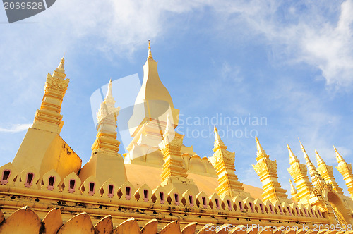 Image of Golden pagada in Wat Pha-That Luang, Vientiane, Laos. 