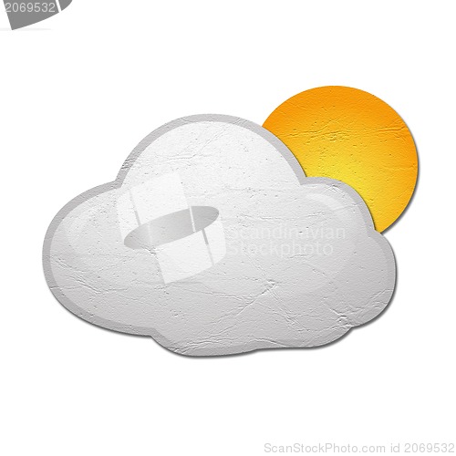 Image of Weather grunge recycled paper craft stick on background