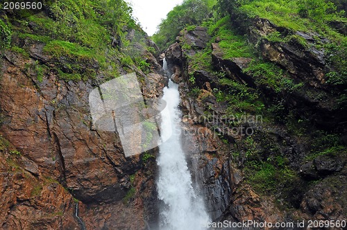 Image of Waterfall with water flowing around 