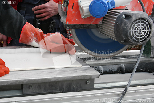 Image of working-saw