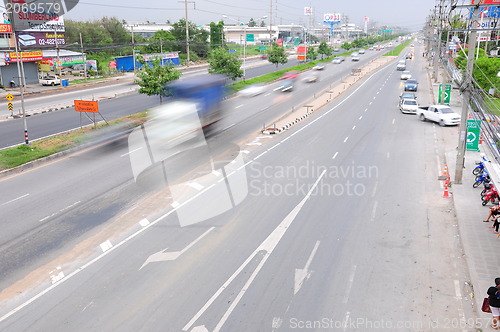 Image of Traffic with motion blur (long exposure shot). 