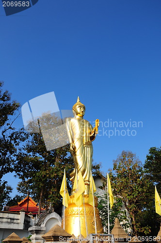 Image of Buddha in a temple of Nan Province, Thailand 