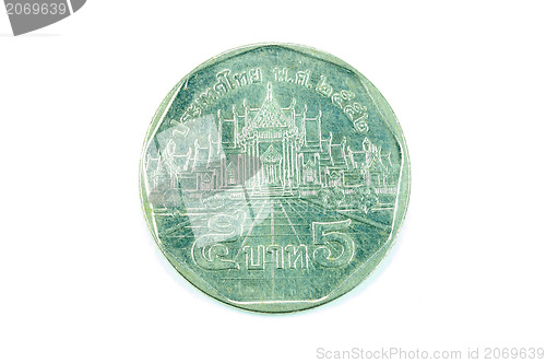 Image of five Thai baht coin