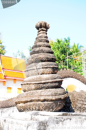 Image of Elements of the decorations of the Grand Palace and Temple of Emerald Buddha in Bangkok, Thailand 